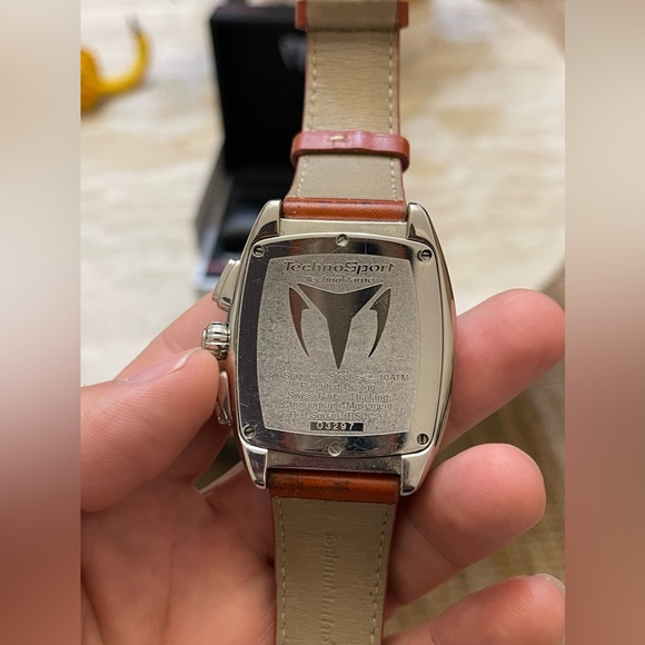 TechnoMarine Red Square Watch RSQC26 quartz chronograph 42mm mens Swiss Parts - Picture 2 of 12